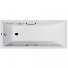 Ванна чугунная Vinsent Veron Square VSQ1707545H/VH0012CH 170x75 с ручками