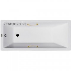 Ванна чугунная Vinsent Veron Square VSQ1707545H/VH0012GD 170x75 с ручками