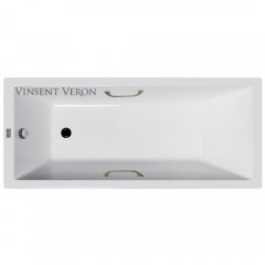 Ванна чугунная Vinsent Veron Square VSQ1707545H/VH0012BR 170x75 с ручками