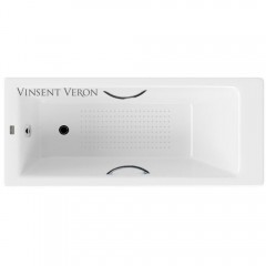 Ванна чугунная Vinsent Veron Tampa VTP1707042H/E60327CH-AS 170x70 с ручками и антискользящим покрытием