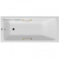 Ванна чугунная Vinsent Veron Kingston VKN1808050H/VH0012GD 180x80 с ручками