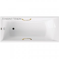 Ванна чугунная Vinsent Veron Devon VDV1757545H/VH0012GD 175x75 с ручками