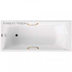 Ванна чугунная Vinsent Veron Devon VDV1807545H/VH0012GD 180x75 с ручками