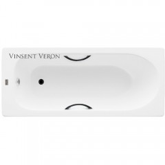 Ванна чугунная Vinsent Veron Soissons VCN1707042H/VH0015BL 170x70 с ручками