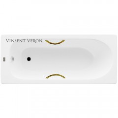 Ванна чугунная Vinsent Veron Soissons VCN1707042H/VH0015GD 170x70 с ручками