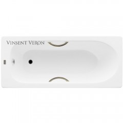 Ванна чугунная Vinsent Veron Soissons VCN1707042H/VH0015BR 170x70 с ручками