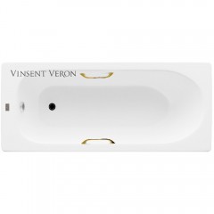 Ванна чугунная Vinsent Veron Soissons VCN1707042H/VH0012GD 170x70 с ручками