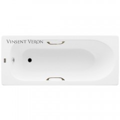 Ванна чугунная Vinsent Veron Soissons VCN1707042H/VH0012BR 170x70 с ручками
