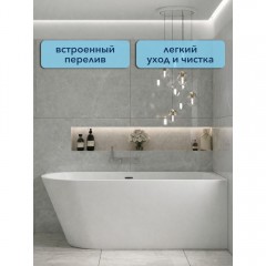 Ванна акриловая Watersense Aurora R 170x80 белый