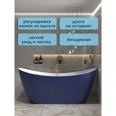 Ванна акриловая Watersense Jessie 170x80 синий матовый