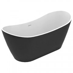 Ванна акриловая Watersense Jessie 170x80 чёрный матовый