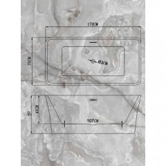 Ванна акриловая Watersense Mia 170x75 белый