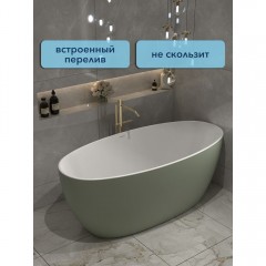 Ванна акриловая Watersense Milana 170x76 зелёный матовый