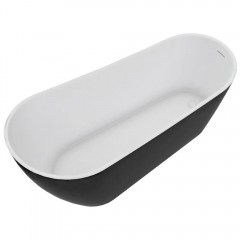 Ванна акриловая Watersense Rita 170x74 чёрный матовый
