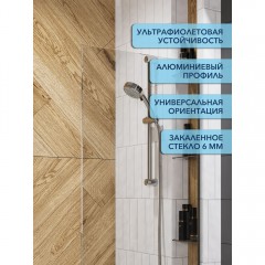 Шторка на ванну Watersense Paula 60 хром прозрачное