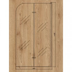 Шторка на ванну Watersense Nancy 80 хром прозрачное