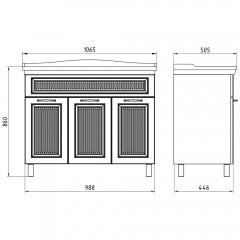 Тумба с раковиной ASB-Mebel Даниэла 105