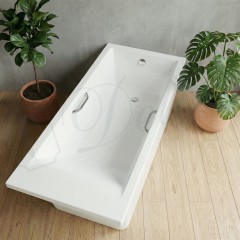 Ванна из литьевого мрамора Delice France Diapason Ultra 180x80 DLR330052R-G с ручками