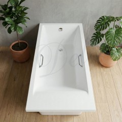 Ванна из литьевого мрамора Delice France Diapason Ultra 180x80 DLR330052R-G с ручками