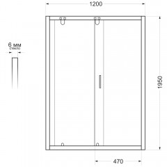 Душевая дверь Cerutti Gloria D120F