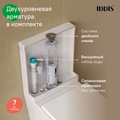 Унитаз Iddis Slide SLIRDSEi24 безободковый торнадо