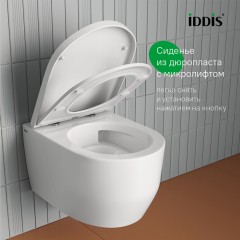 Унитаз подвесной Iddis Aiger AIGRDSEi25 безободковый торнадо
