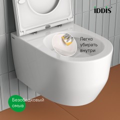 Унитаз подвесной Iddis Aiger AIGRDSEi25 безободковый торнадо