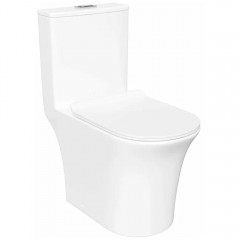 Унитаз Stworki Олланд S01406WH моноблок безободковый торнадо