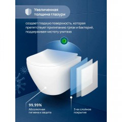 Унитаз подвесной Stworki Кронборг S28401WH безободковый
