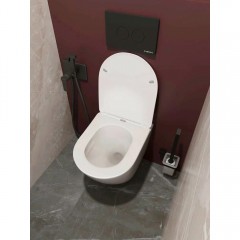 Унитаз подвесной Stworki Левангер S07401WH безободковый торнадо