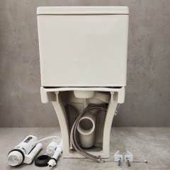 Унитаз Bloomix Bravos MT3127TSB/UF1 безободковый торнадо с функцией биде и смесителем