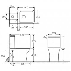Унитаз Bloomix Bravos 3.0 MT3127T/UF1 безободковый торнадо