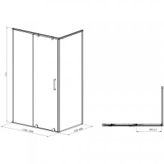 Душевое ограждение Royal Bath BERN-S RB9120-T-CH