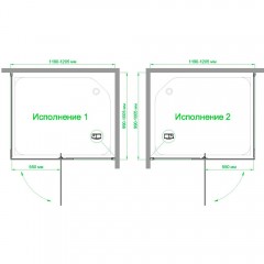Душевое ограждение Royal Bath RB1120HPVD-T-CH