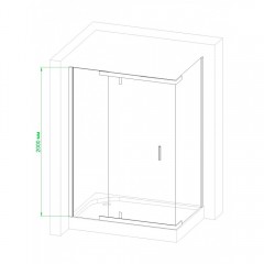 Душевое ограждение Royal Bath RB9080HPVD-C-CH