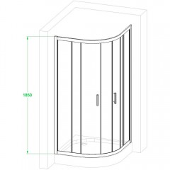 Душевое ограждение Royal Bath RB90HKD-C