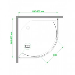 Душевое ограждение Royal Bath RB90HKD-C