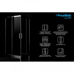 Душевое ограждение Royal Bath RB95115HPD-T-BL