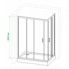 Душевое ограждение Royal Bath RB95115HPD-T-ST