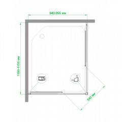 Душевое ограждение Royal Bath RB95115HPD-T-ST
