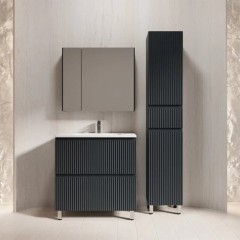 Тумба с раковиной Style Line Марокко 80 напольная графит