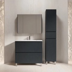Тумба с раковиной Style Line Марокко 90 напольная графит