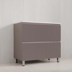 Тумба с раковиной Style Line Марокко 90 напольная тауп тёмный