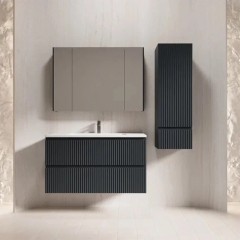 Тумба с раковиной Style Line Марокко 100 подвесная графит