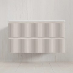 Тумба с раковиной Style Line Марокко 100 подвесная крем