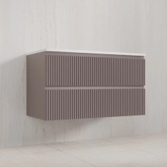 Тумба с раковиной Style Line Марокко 100 подвесная тауп тёмный