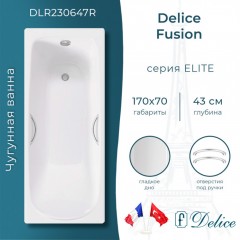 Ванна чугунная Delice France Fusion 170x70 DLR230647R
