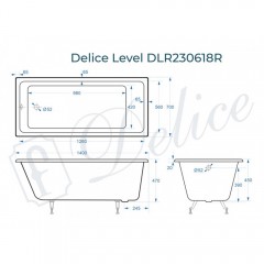 Ванна чугунная Delice France Level 140x70 DLR230618