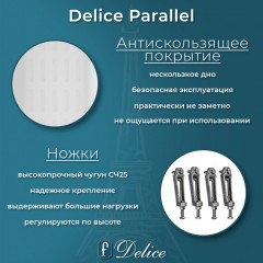 Ванна чугунная Delice France Parallel 170x70 с ручками DLR220505RB