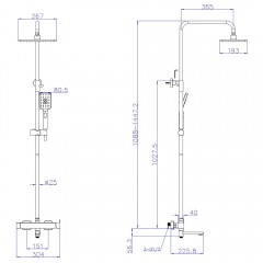 Душевая система Cezares Slider SLIDER-CVD-IN